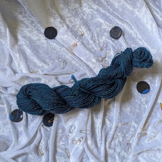 "Peacock" handspun yarn 35g/115yards wool/nylon