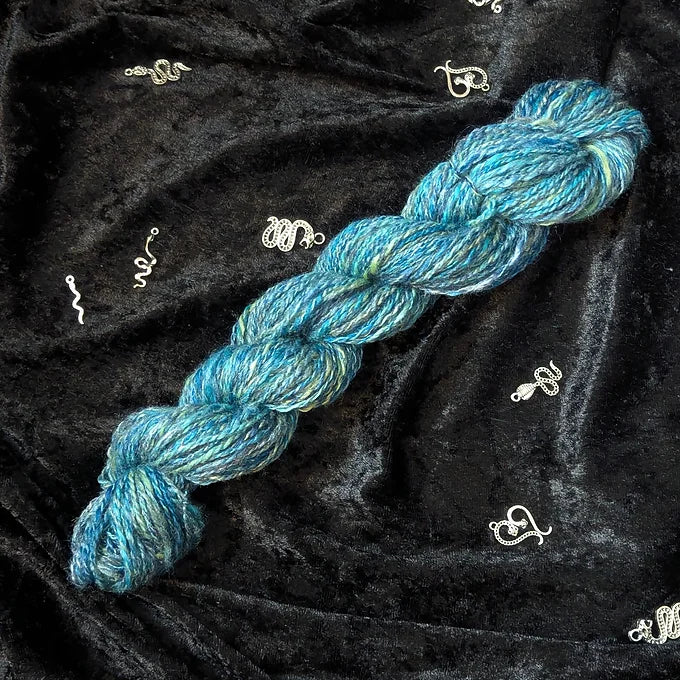 "Aquarius" handspun yarn 25g/95yards Merino/Silk