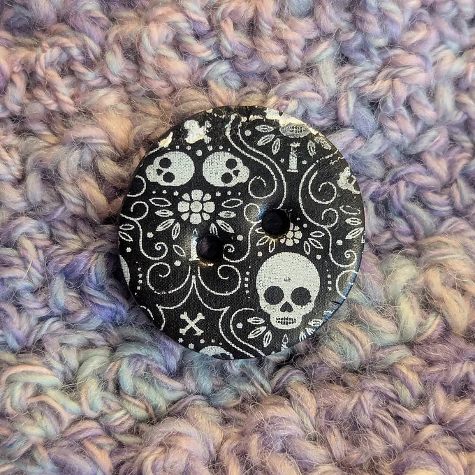 Fancy Skull Button - large