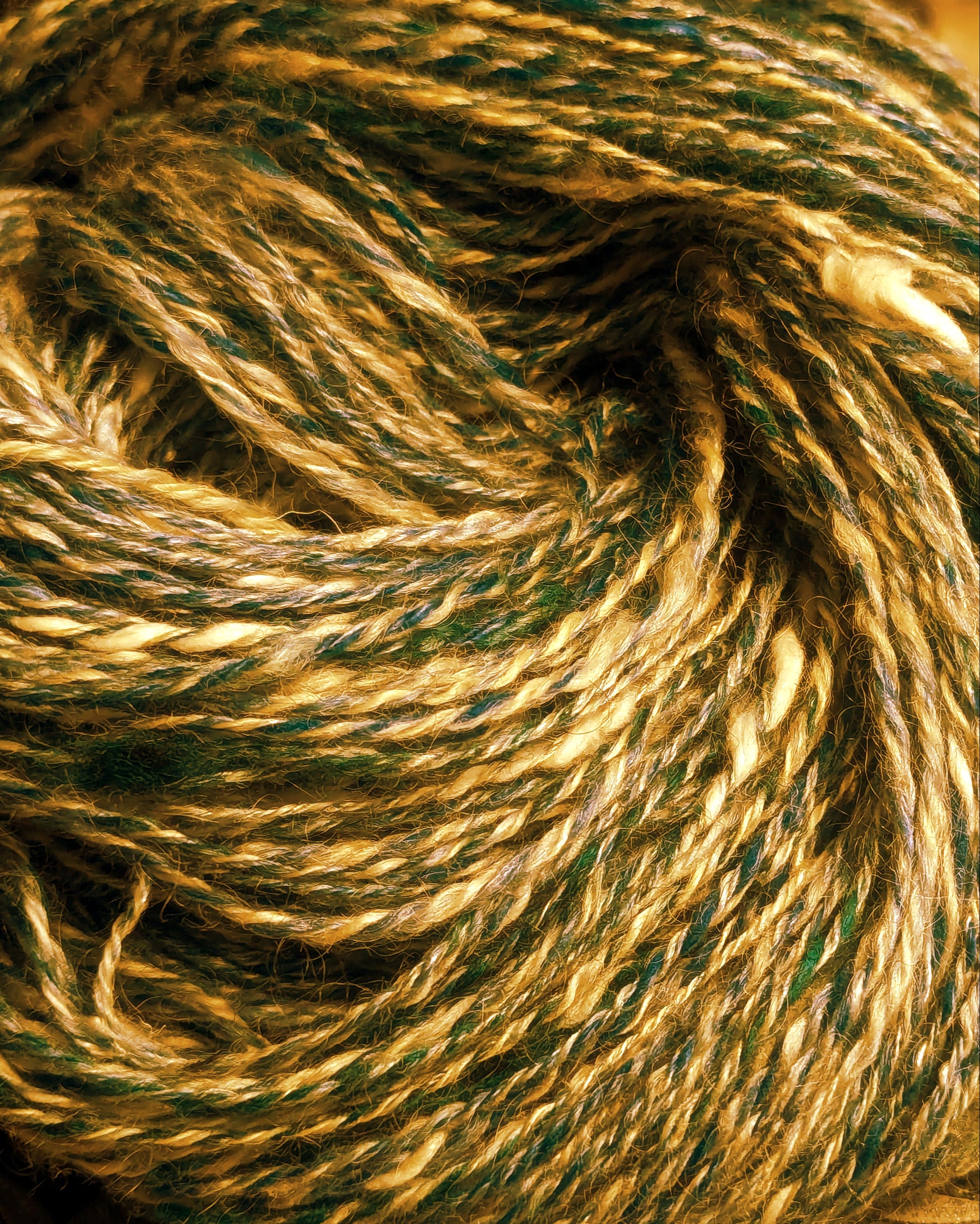 "Big Blue Marble" handspun yarn 100g/220 yards House Blend