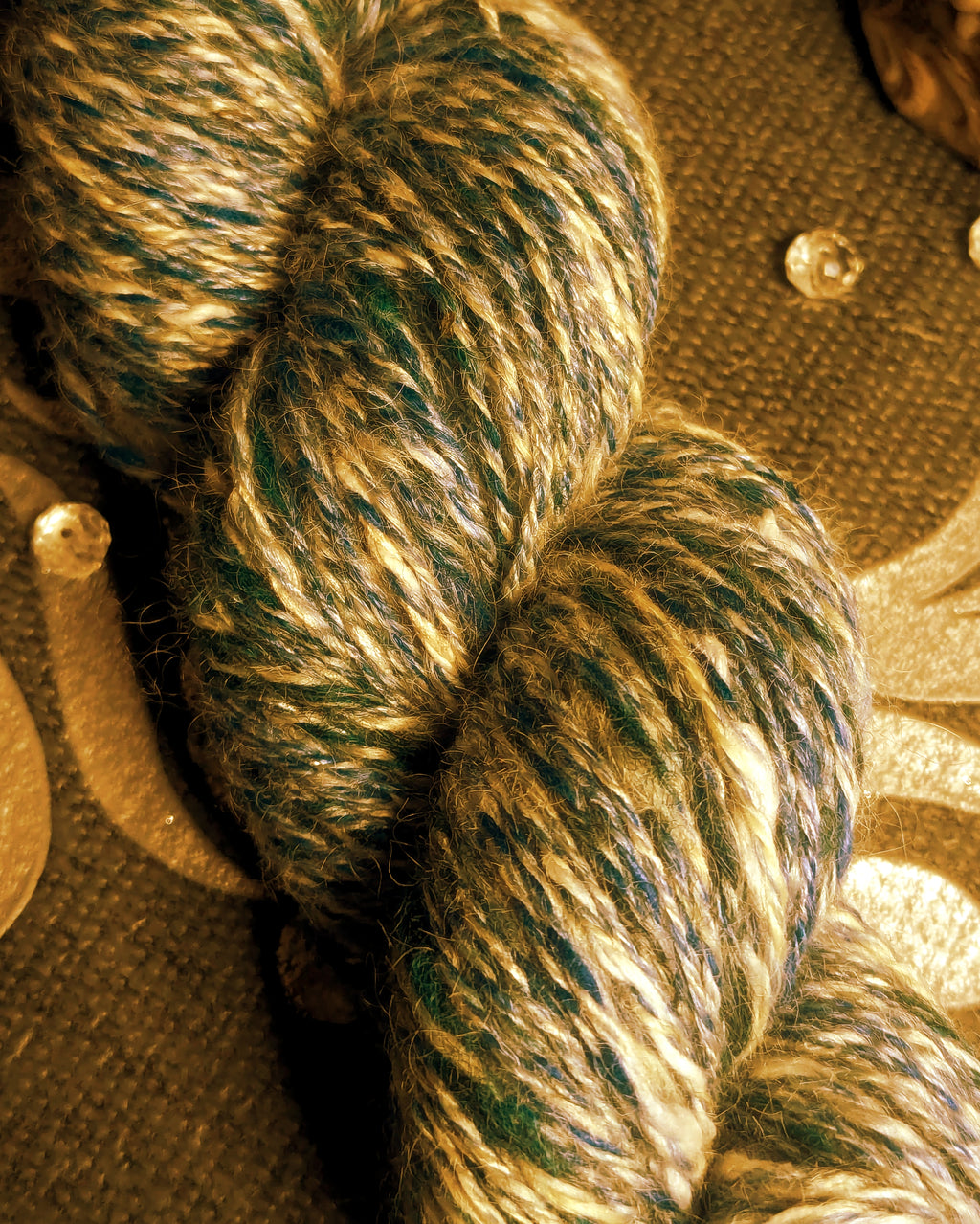 "Big Blue Marble" handspun yarn 100g/220 yards House Blend