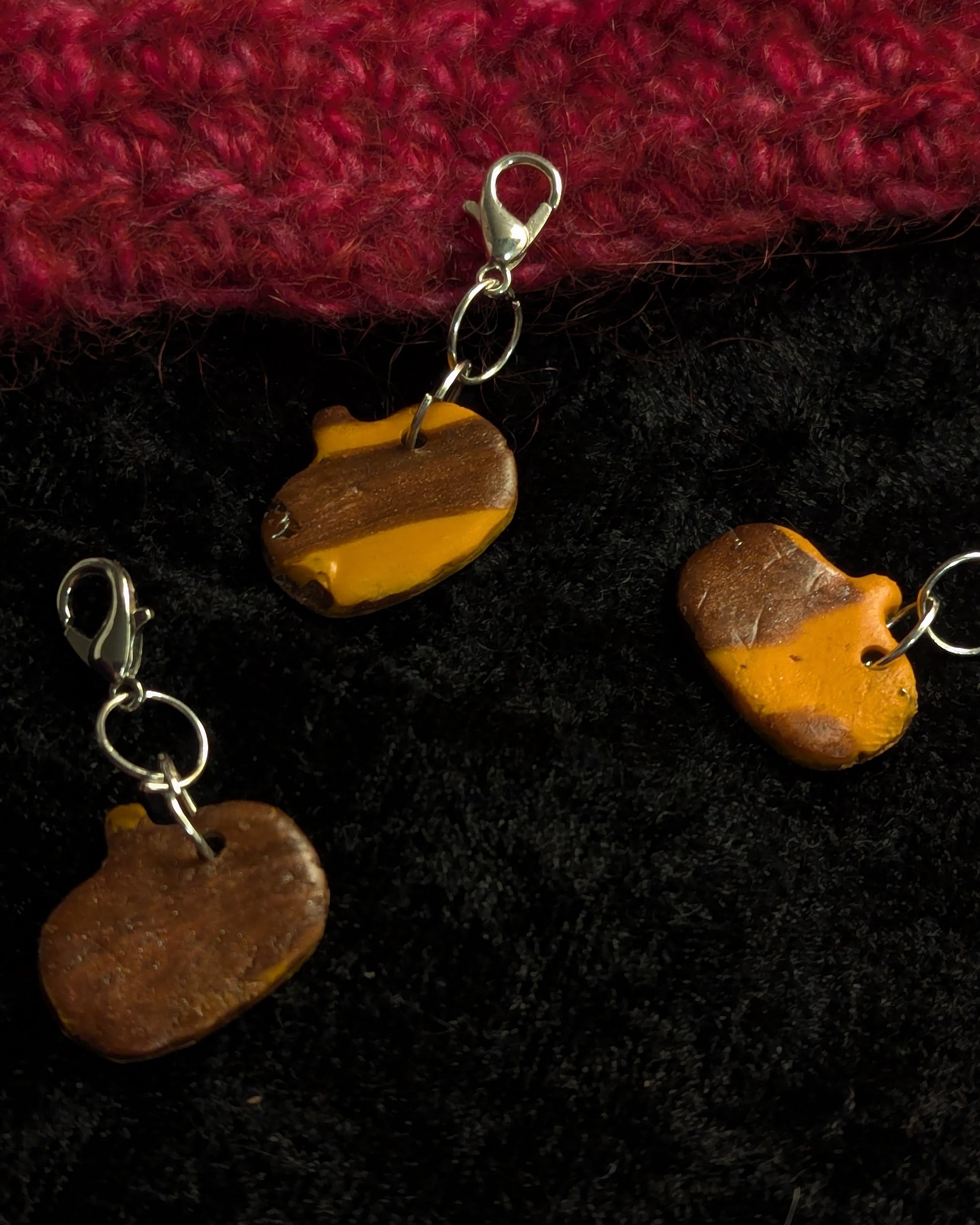 Zero Waste Stitch Markers - Pumpkin - single