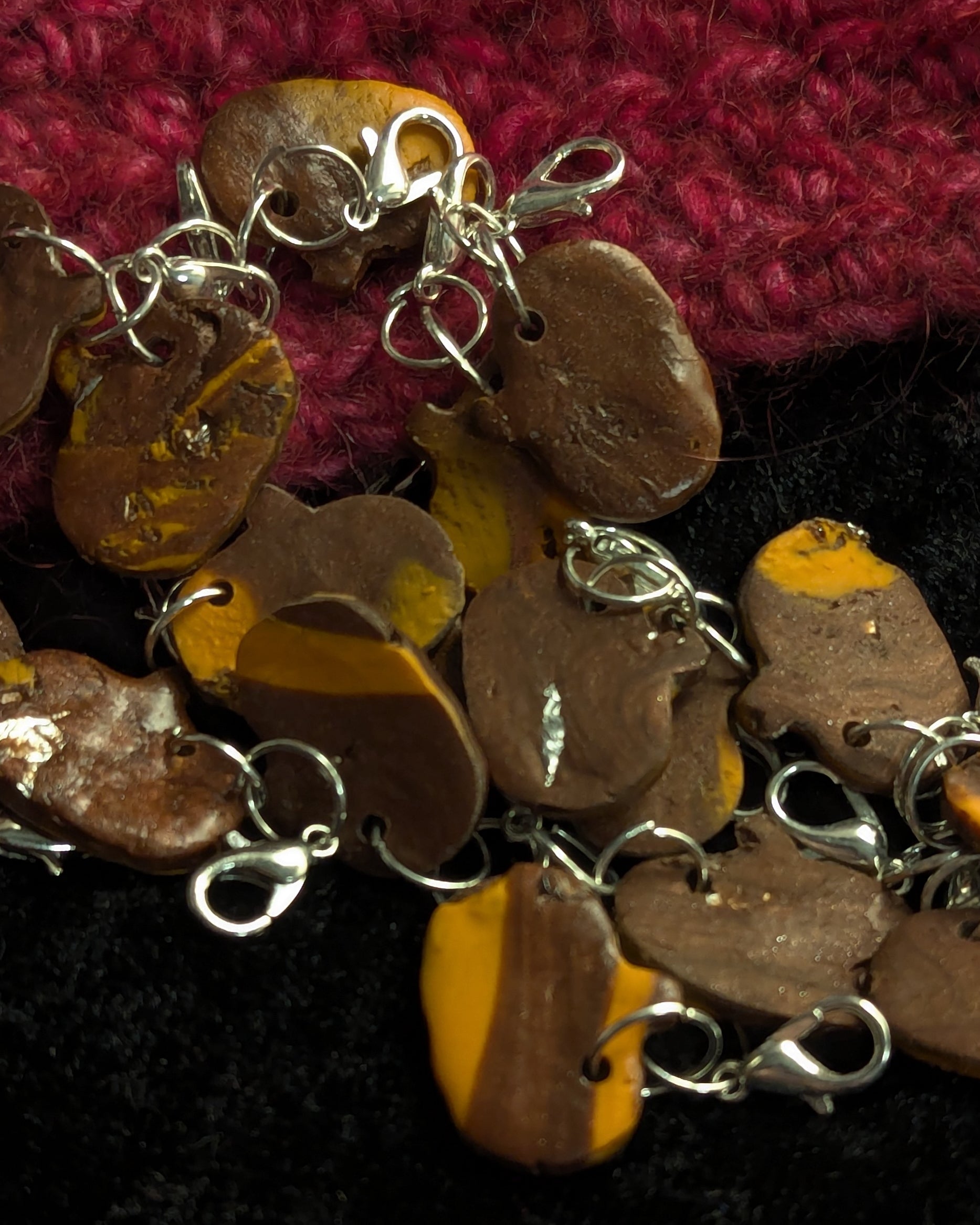 Zero Waste Stitch Markers - Pumpkin - single