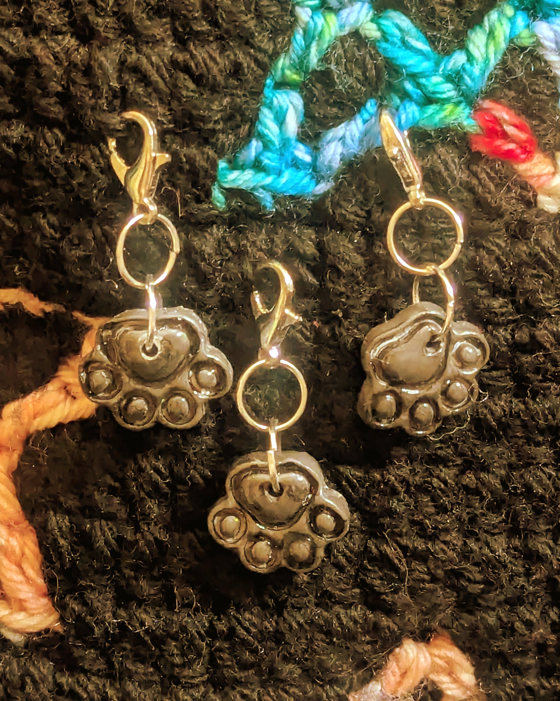 Paw Print Stitch Markers - single
