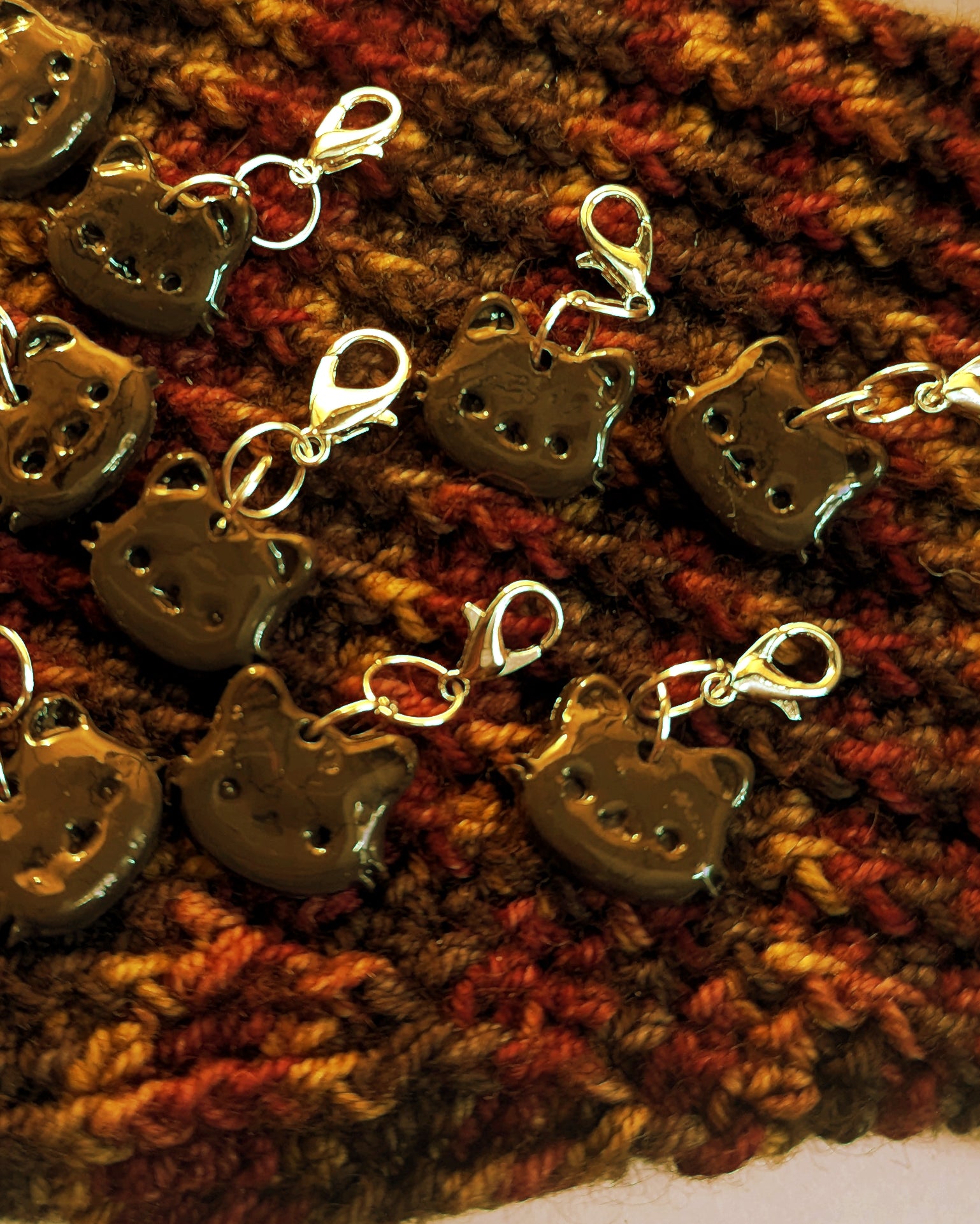 Cute Cat Face Stitch Markers - single