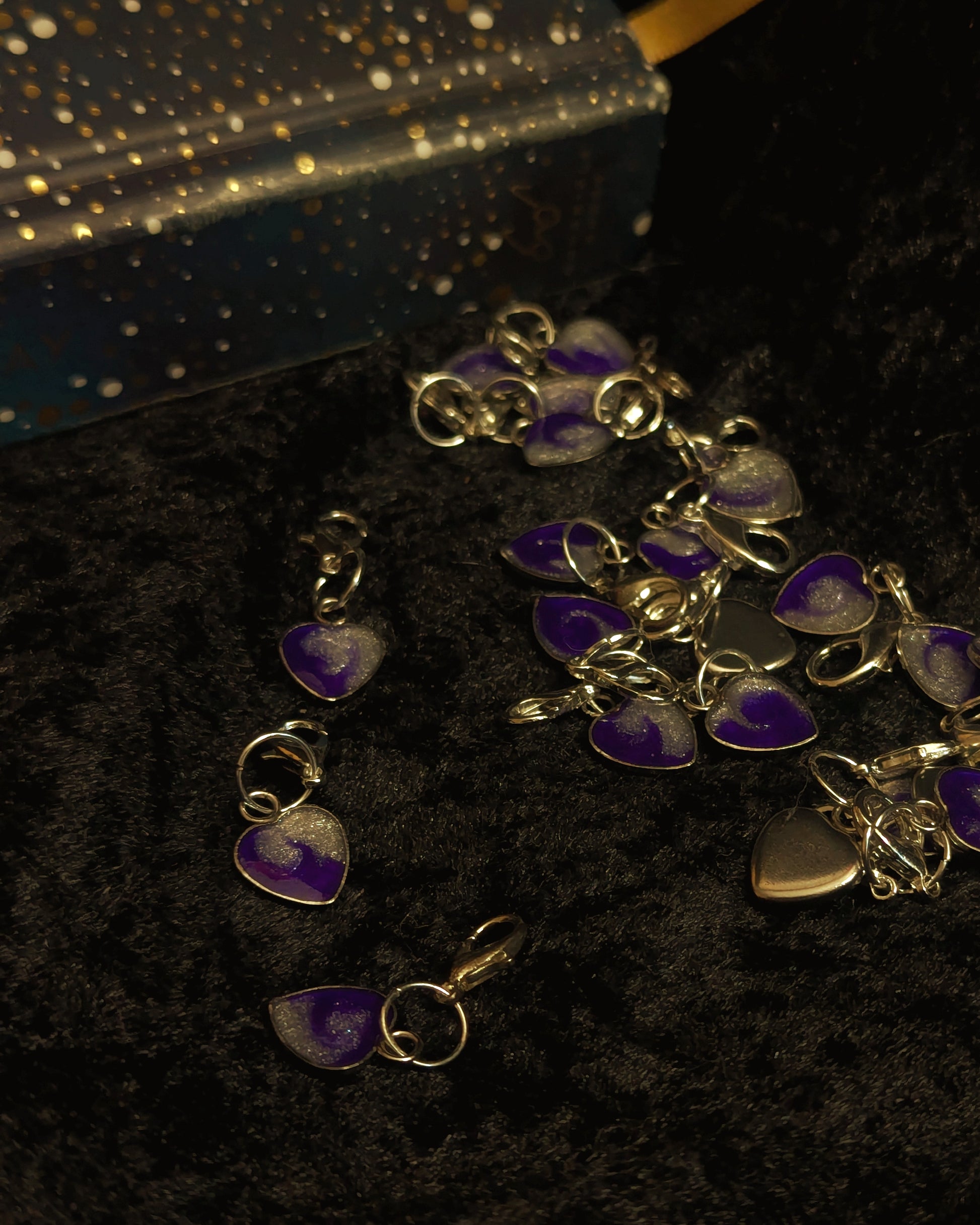 Resin Heart Stitch Markers - single