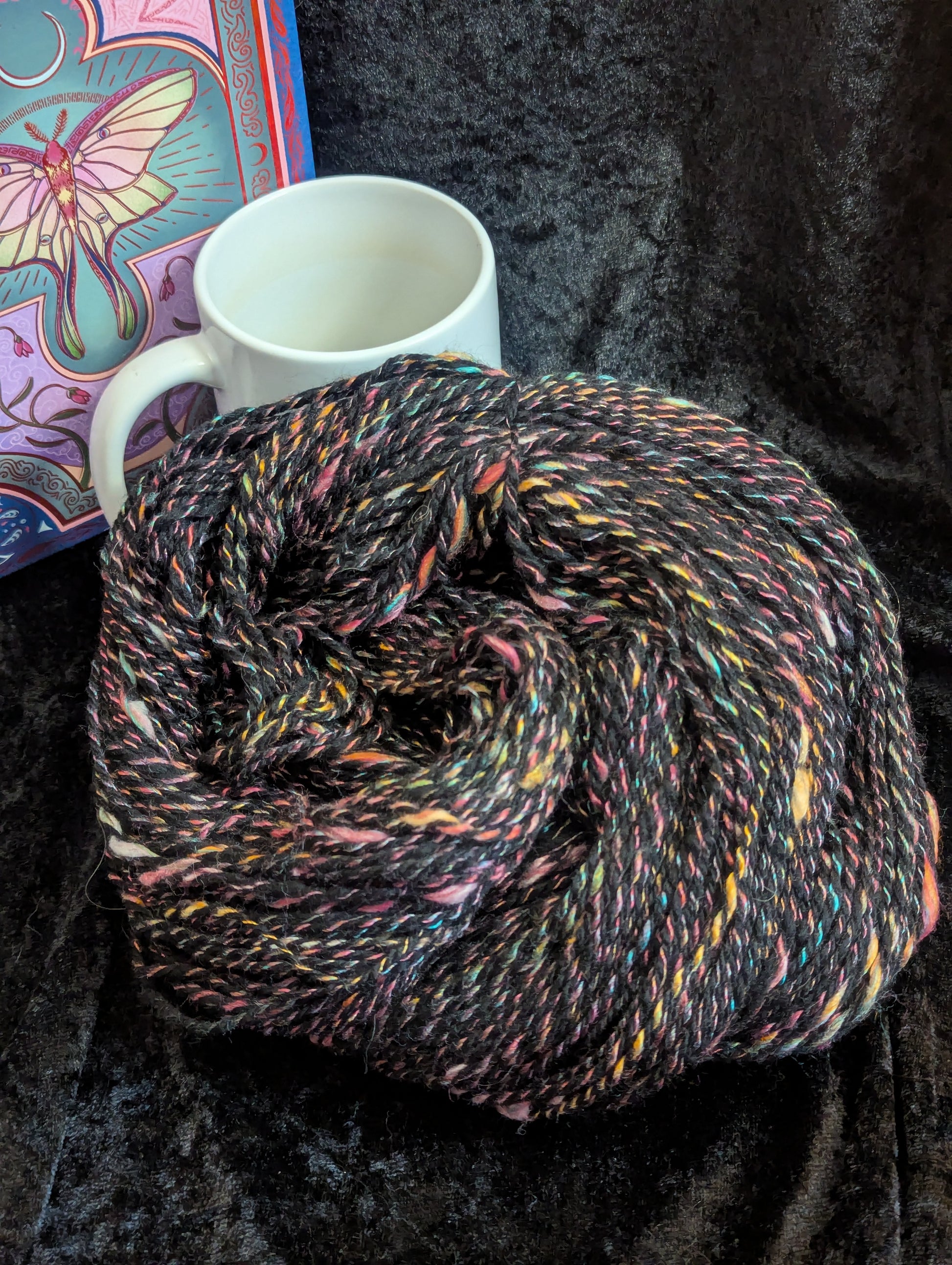 "Dia de Muertos" handspun yarn 110g/280yards Bamboo/Merino blend