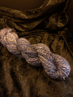 "Dark Yorkshire Skies" handspun yarn 70g/185yards Merino/Stelina