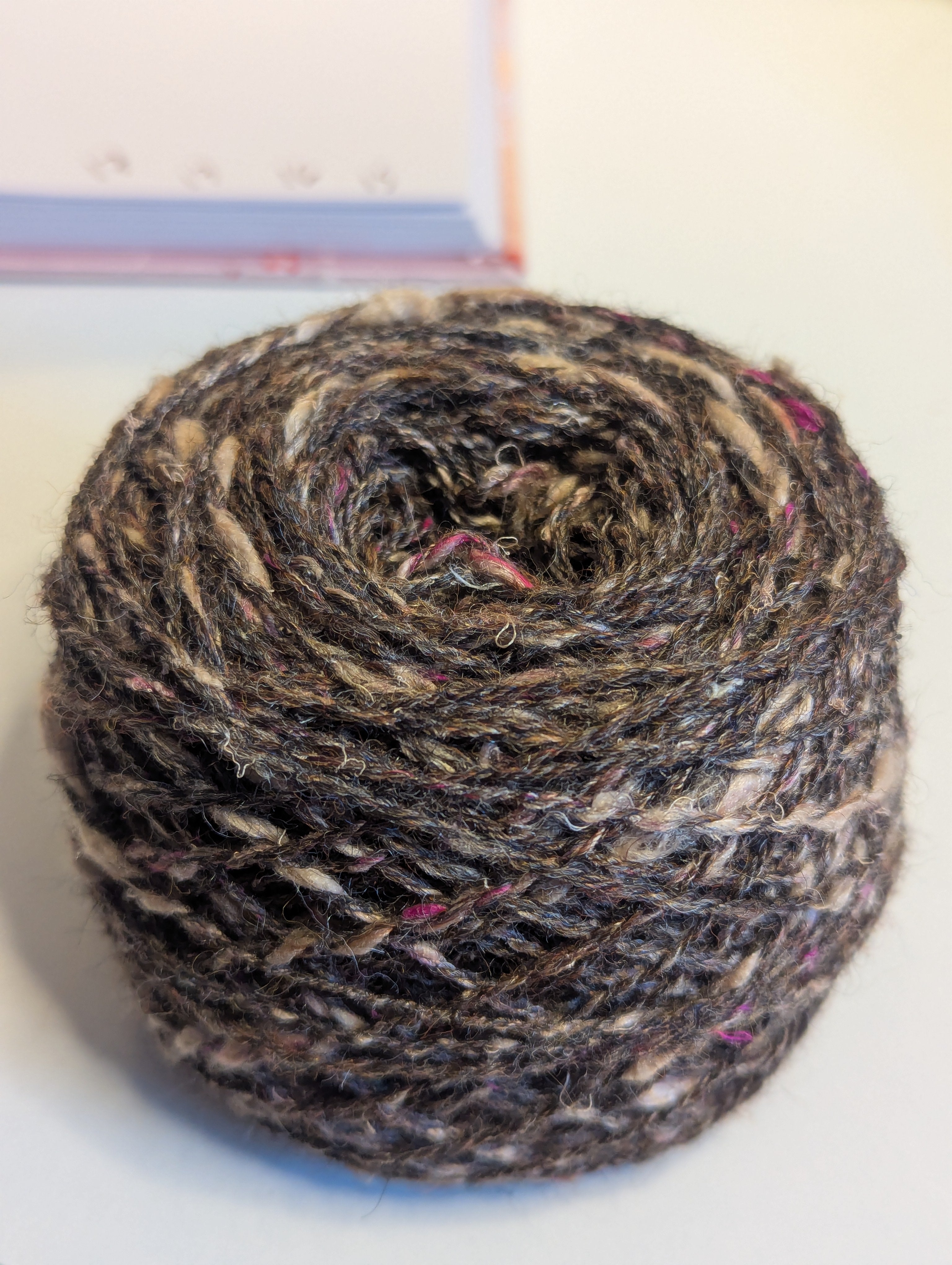 "Reclaimed Oak" handspun yarn 45g/110yards Wool/Silk blend