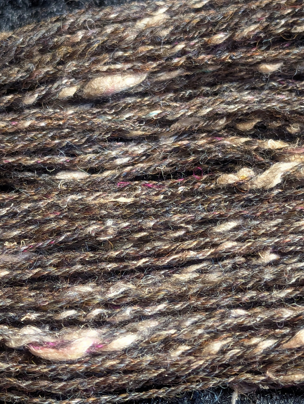 "Reclaimed Oak" handspun yarn 45g/110yards Wool/Silk blend