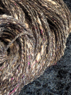 "Reclaimed Oak" handspun yarn 45g/110yards Wool/Silk blend