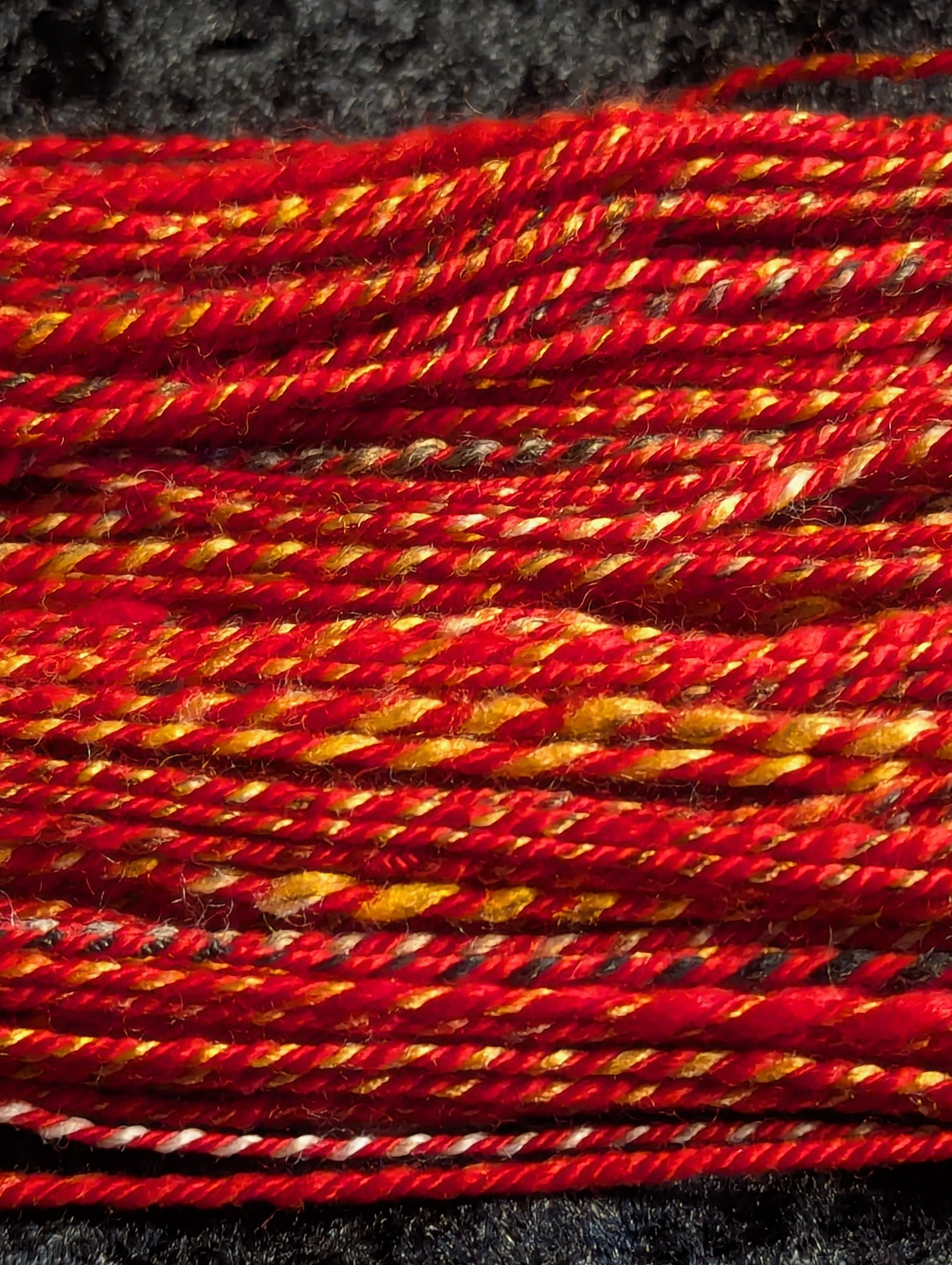 "Red Admiral" handspun yarn 100g/260yards Merino/Silk blend