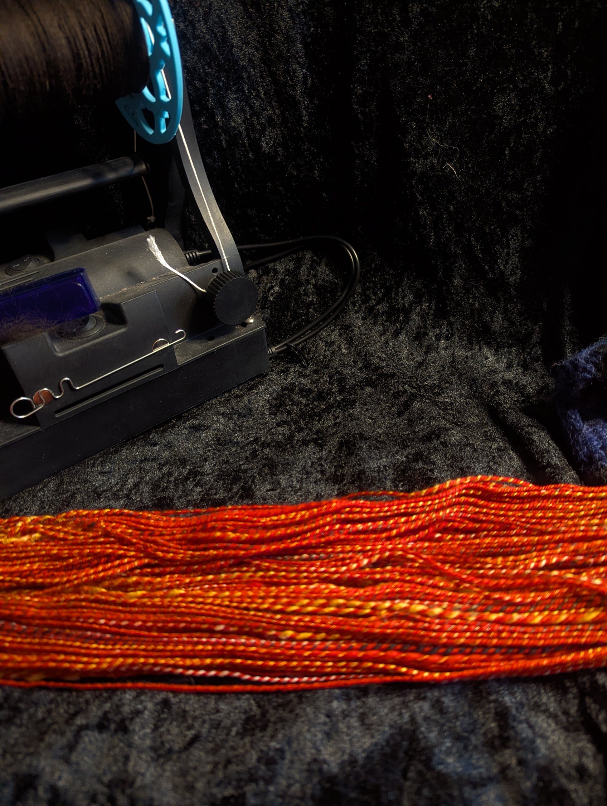 "Red Admiral" handspun yarn 100g/260yards Merino/Silk blend