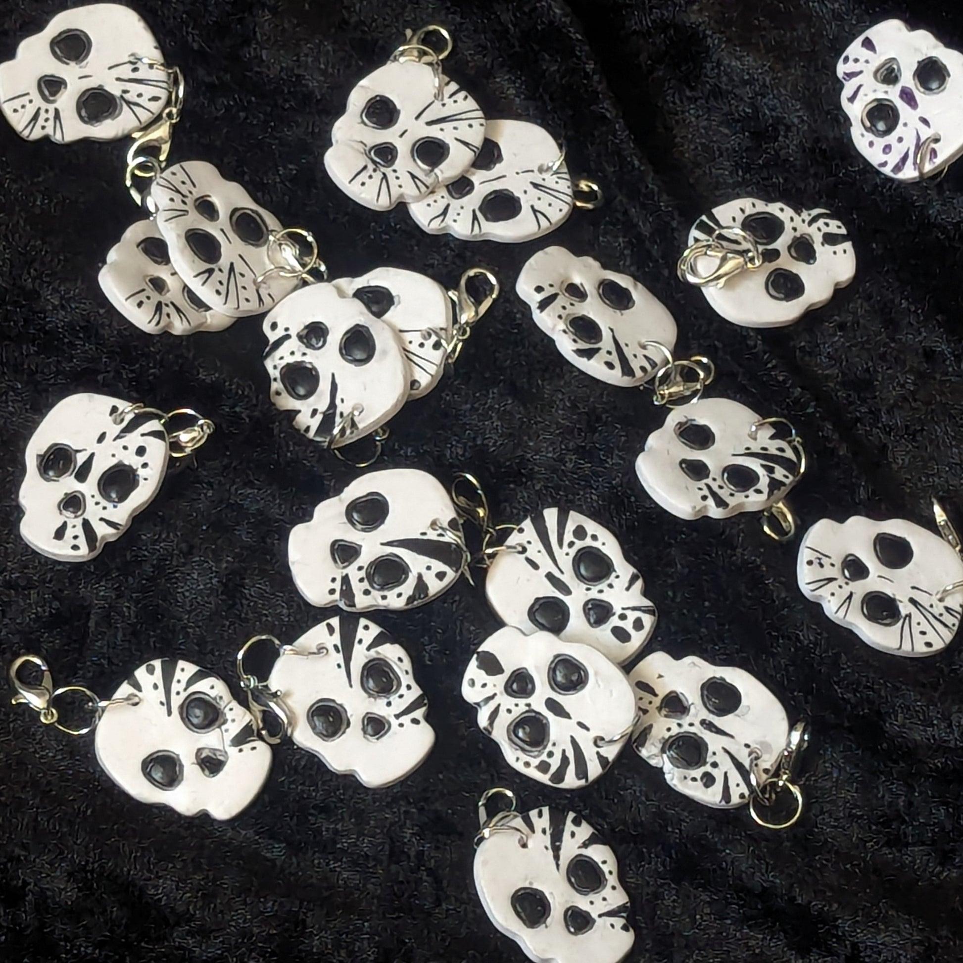 Painted Skull Stitch Markers - single - Option 3