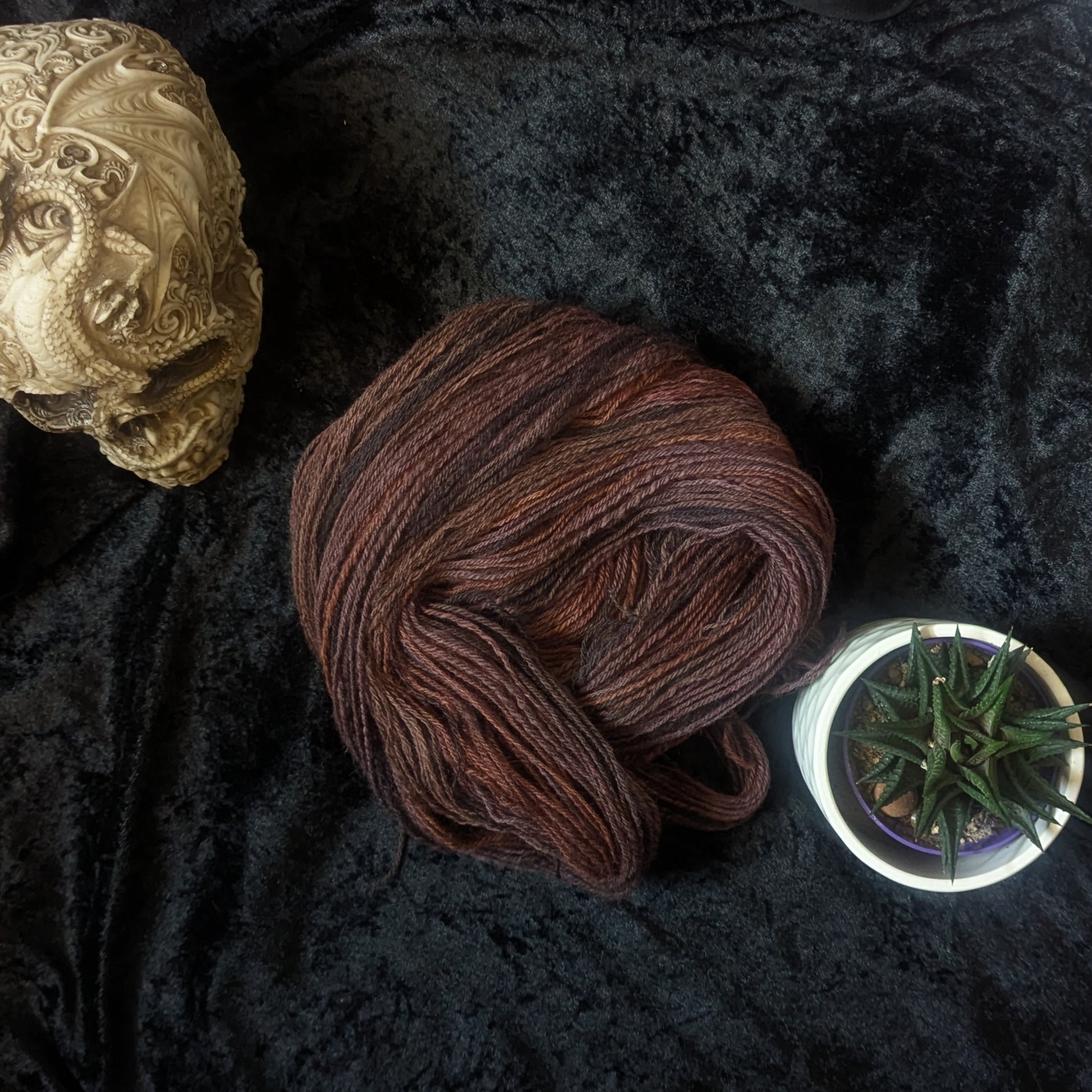 "Autumn Mists" handspun yarn 110g/230yards Alpace/Wool blend