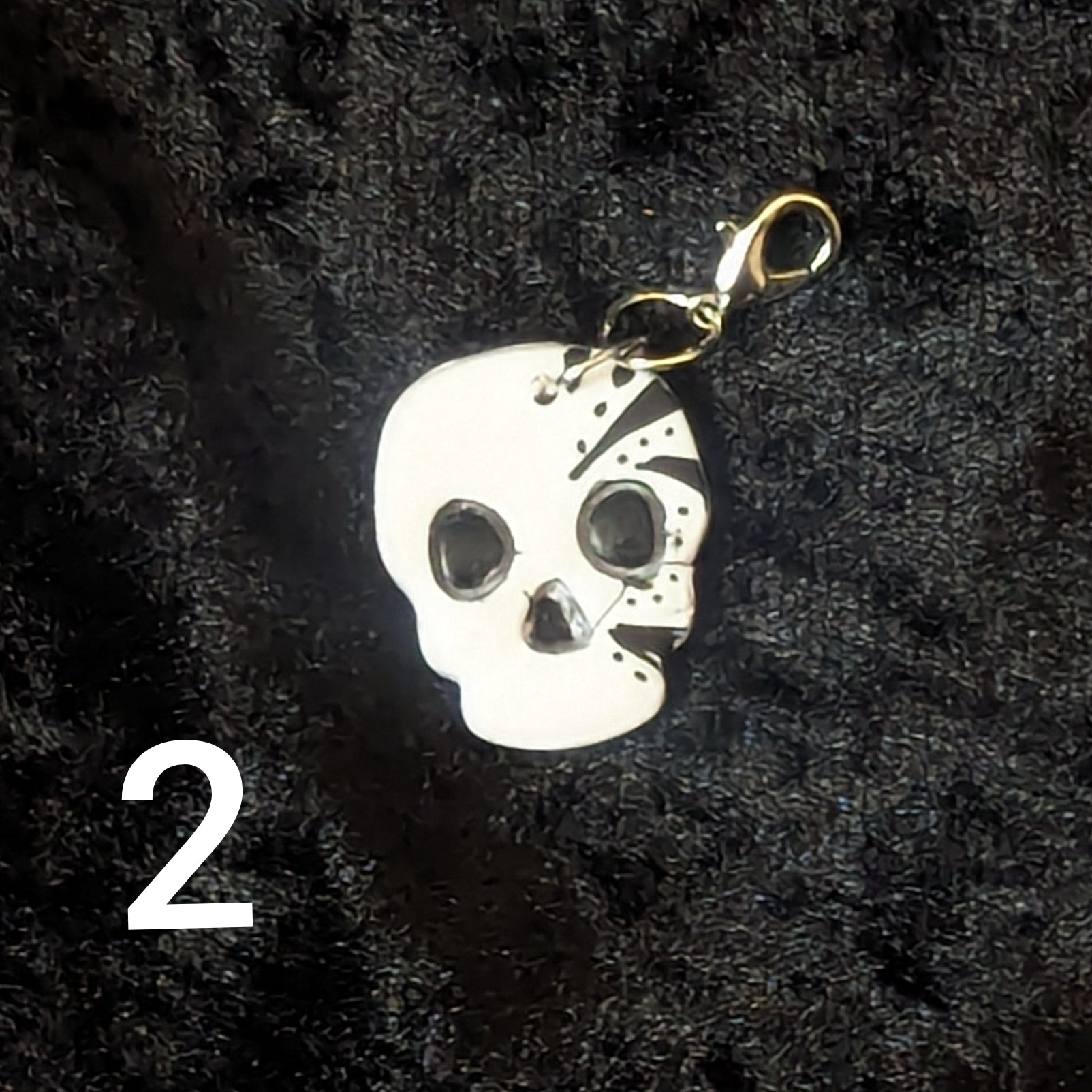 Painted Skull Stitch Markers - single - Option 2