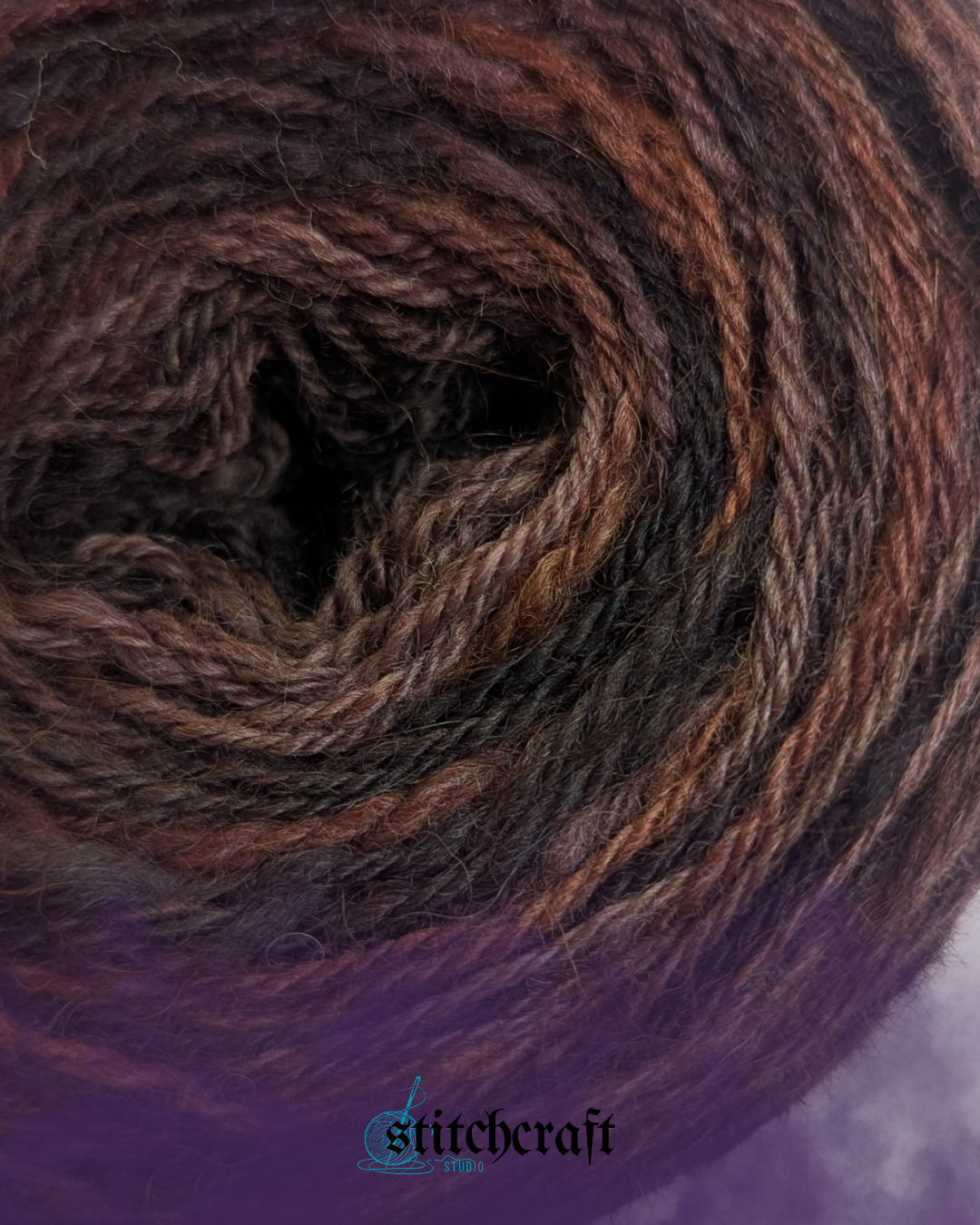 "Autumn Mists" handspun yarn 110g/230yards Alpace/Wool blend