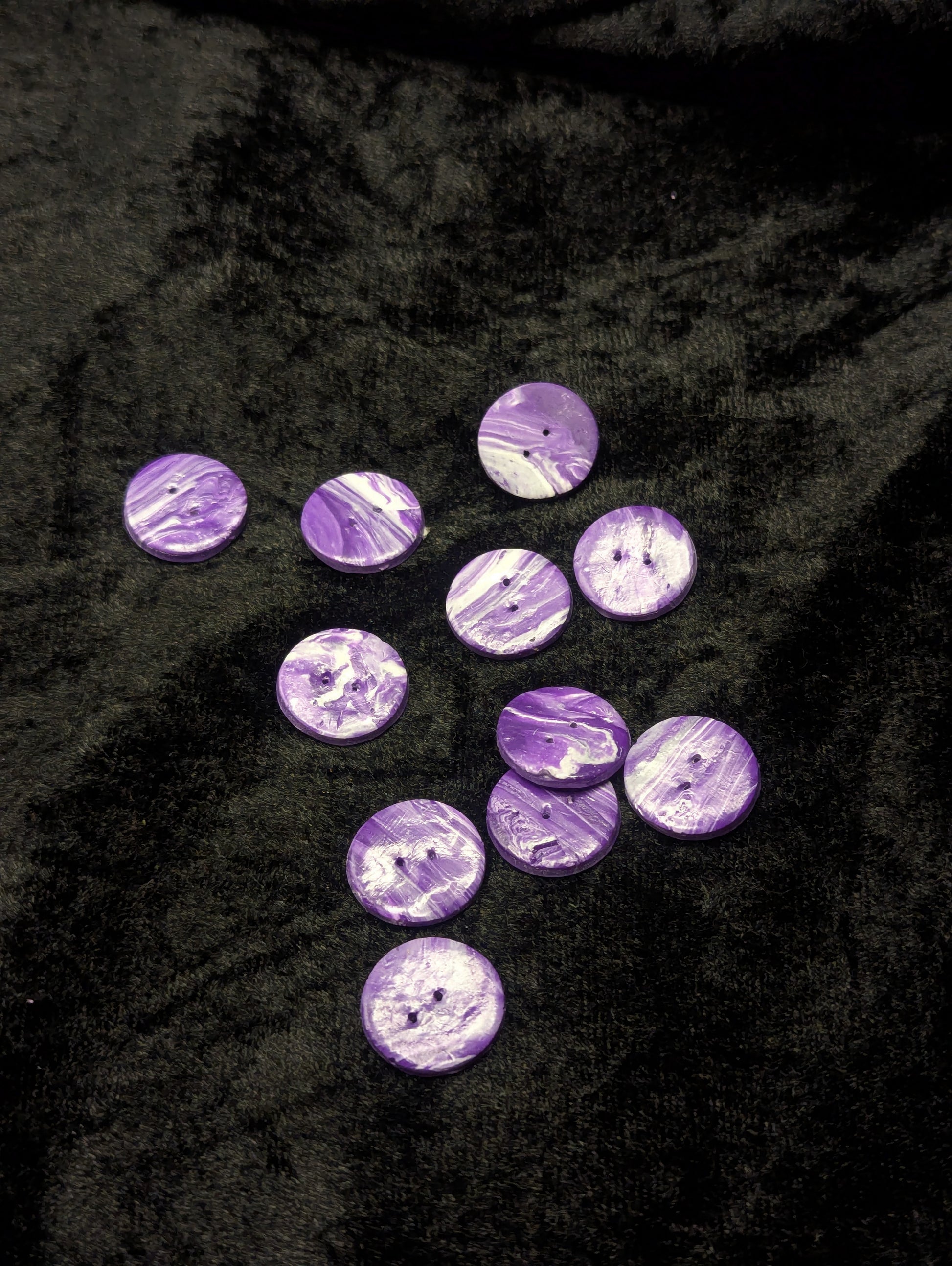 Marble effect buttons 20mm Purple #2
