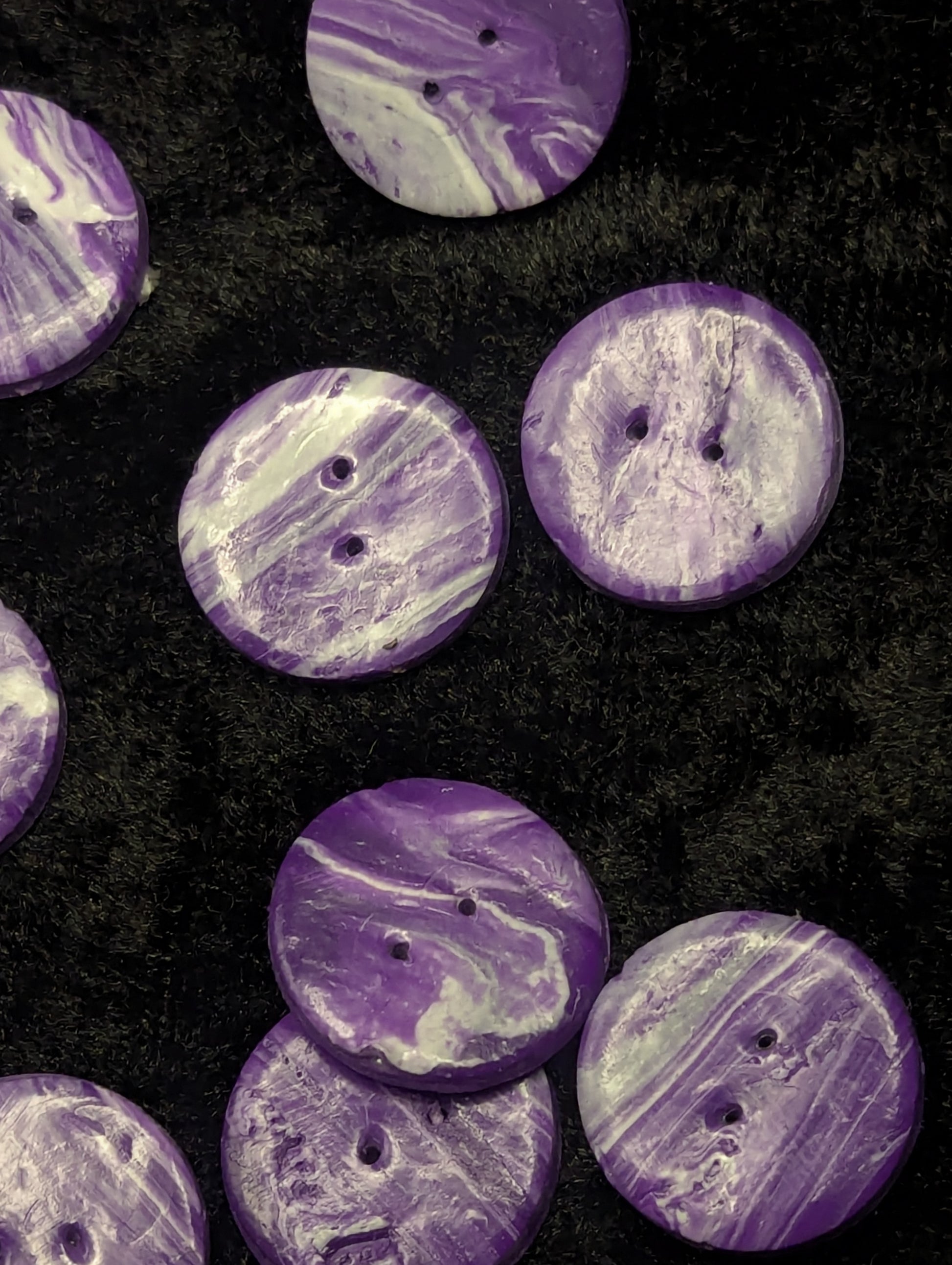 Marble effect buttons 20mm Purple #2