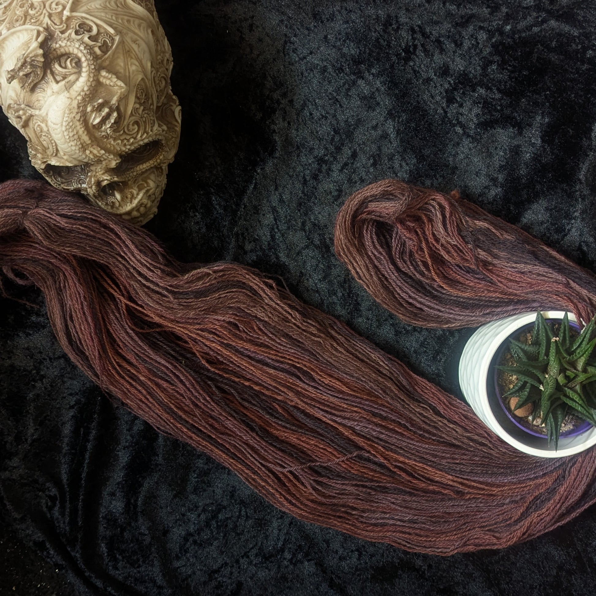 "Autumn Mists" handspun yarn 110g/230yards Alpace/Wool blend