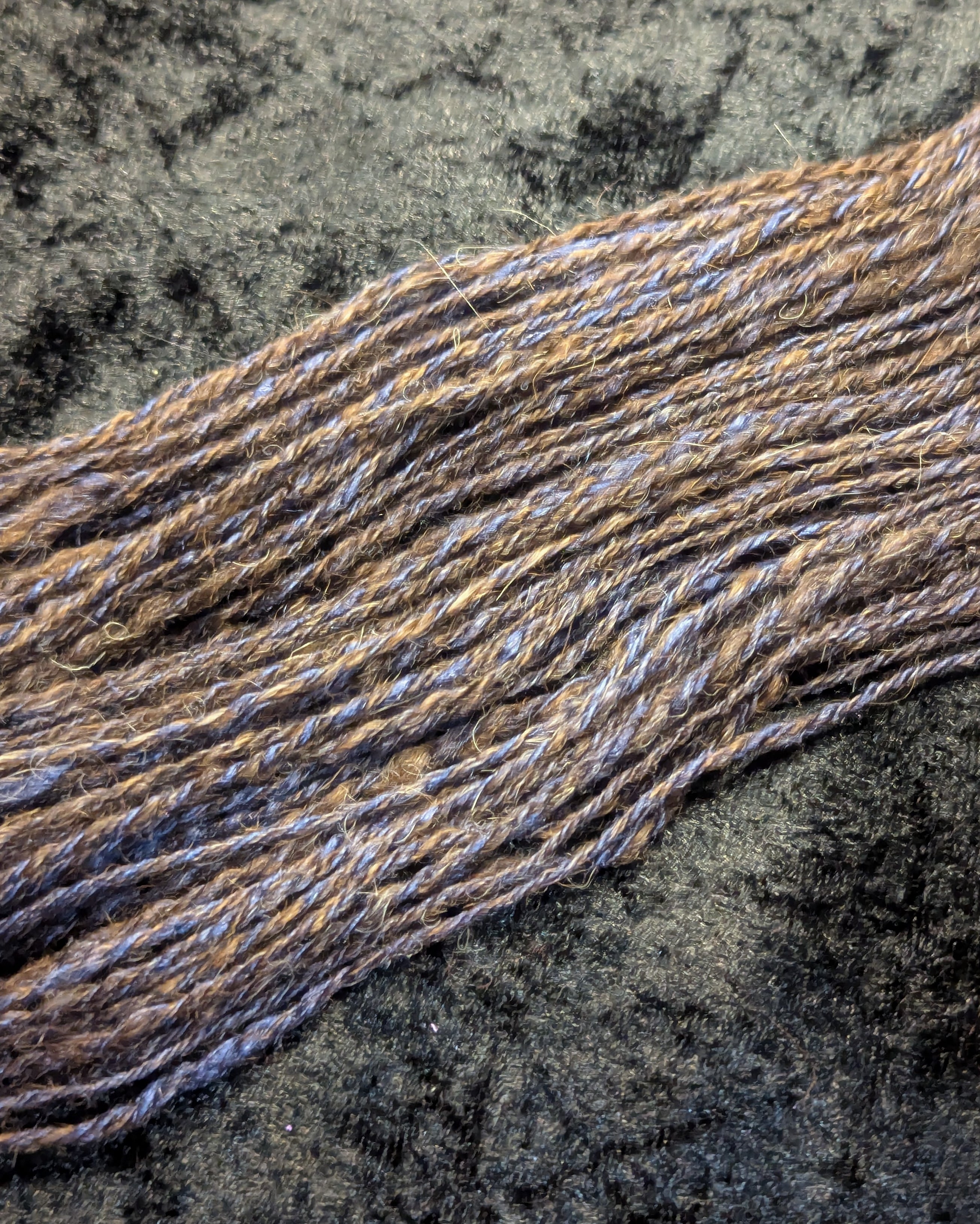 "Raven's Nest" handspun yarn 40g/80yards Wool/Silk blend
