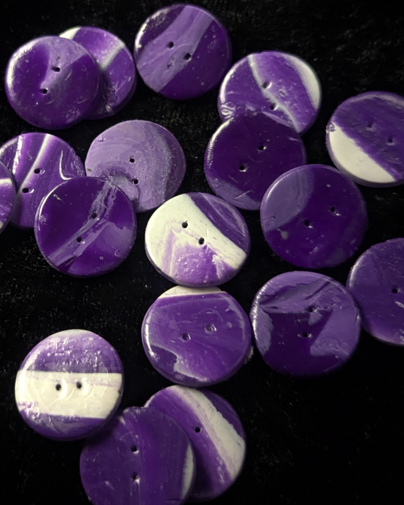 Marble effect buttons 20mm Purple #1