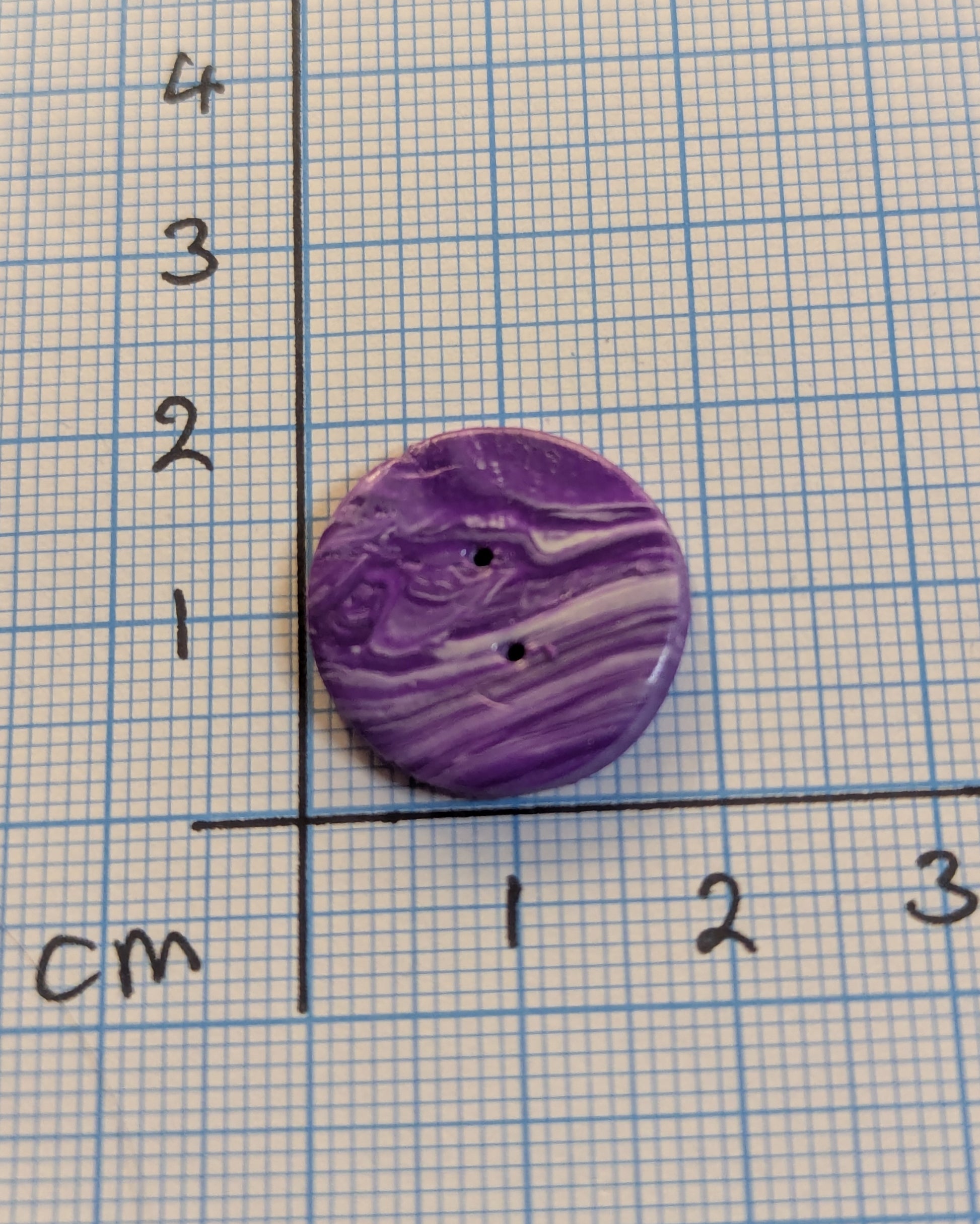 Marble effect buttons 20mm Purple #2