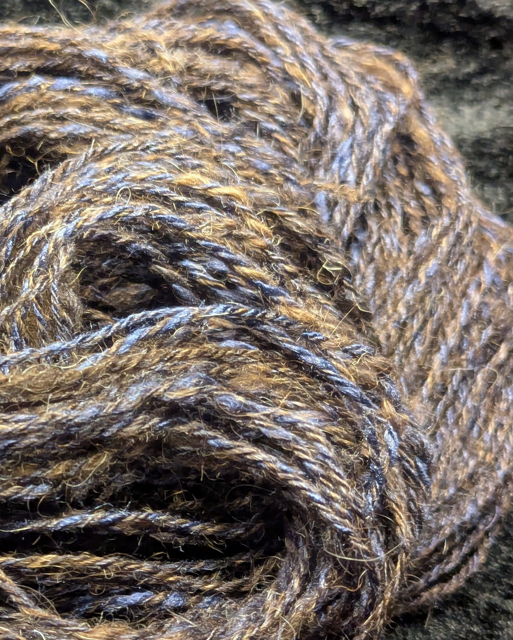 "Raven's Nest" handspun yarn 40g/80yards Wool/Silk blend