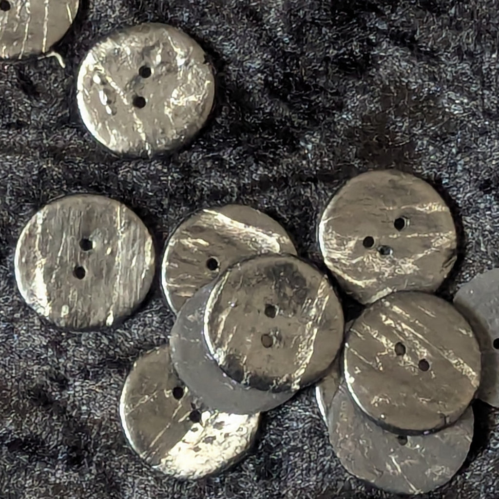 Marble effect buttons 20mm Black/Silver