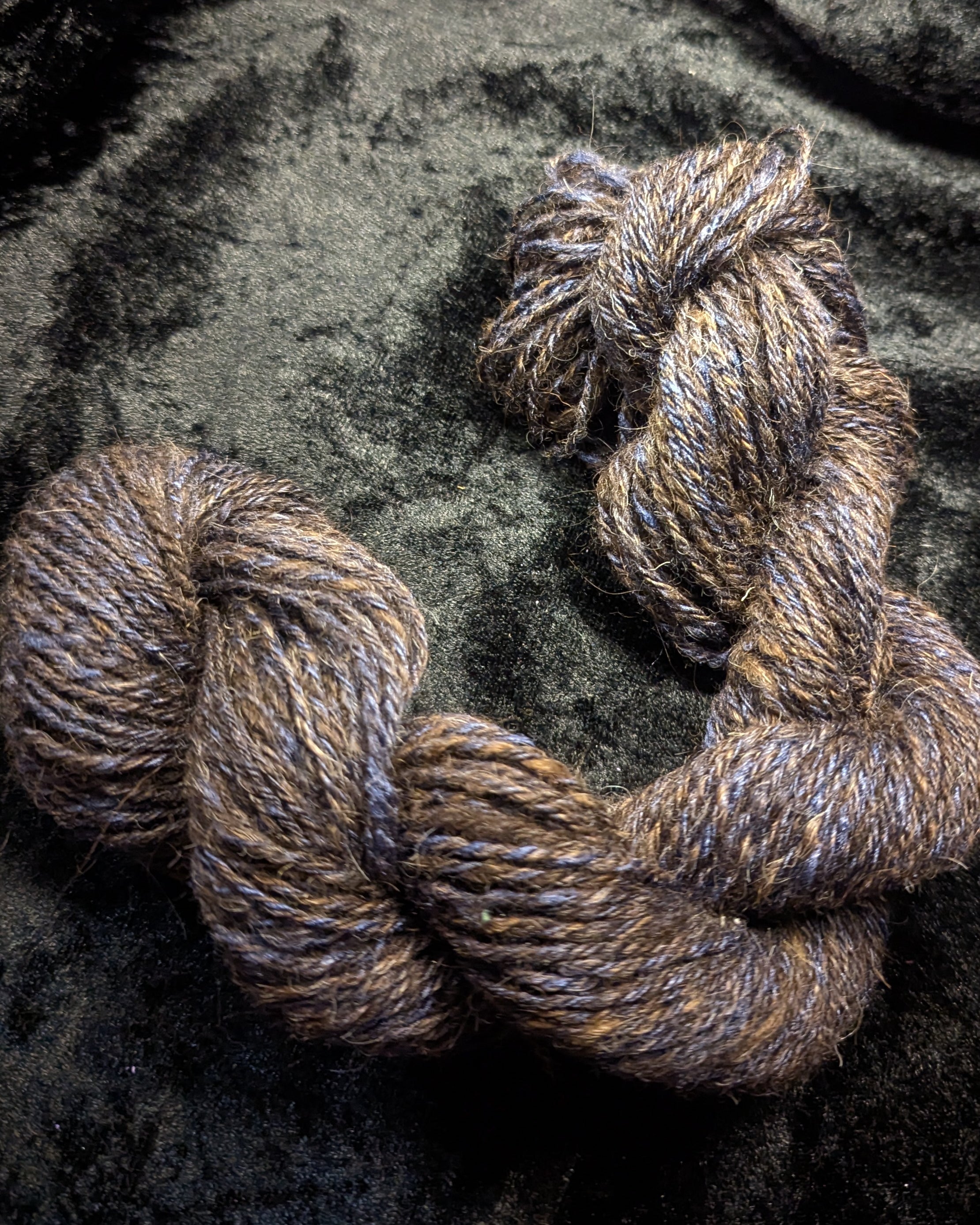 "Raven's Nest" handspun yarn 40g/80yards Wool/Silk blend