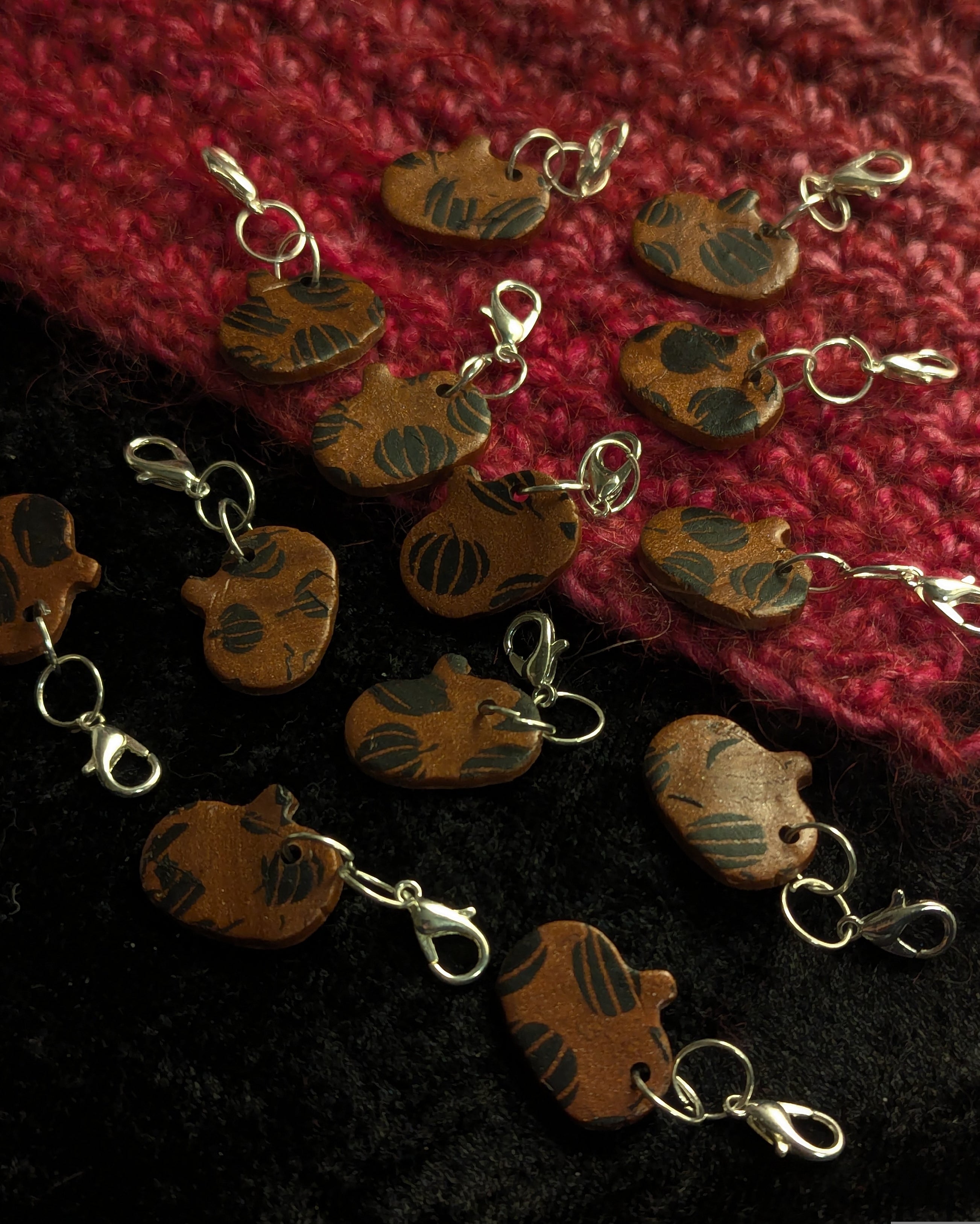Pumpkin Stitch Markers - Silhouette - single
